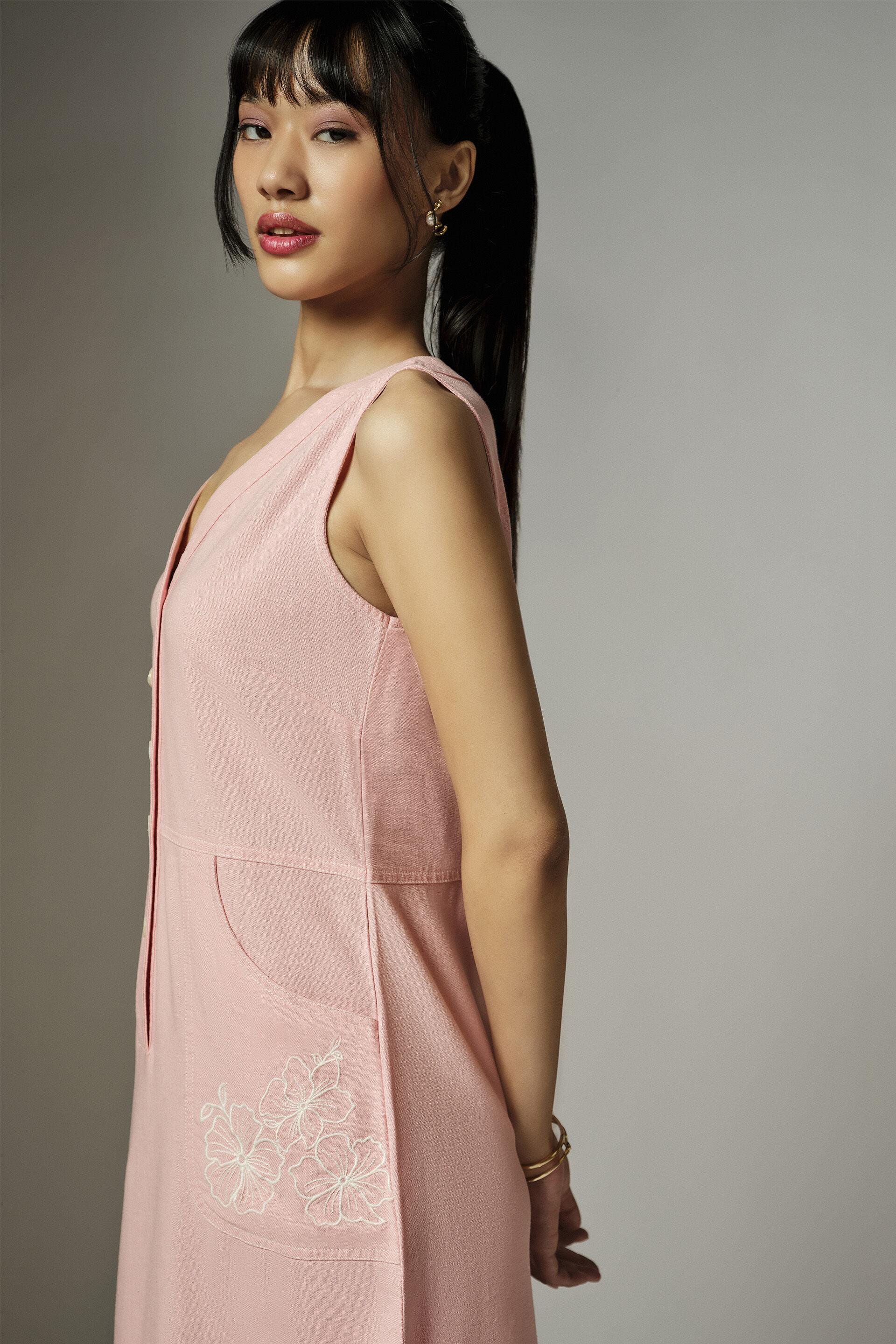 Berenice Blush Pink Dress, Pink, image 3